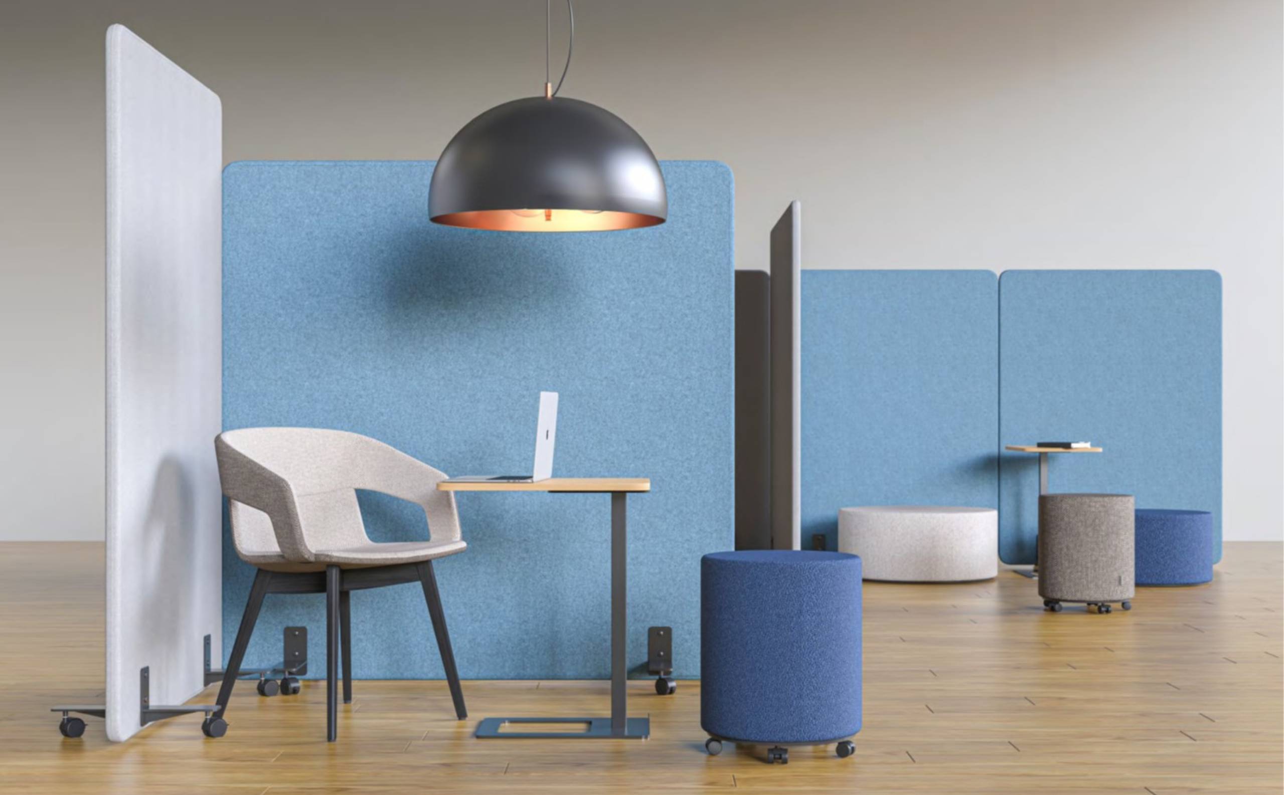Acoustic panels to work in a quiet environment