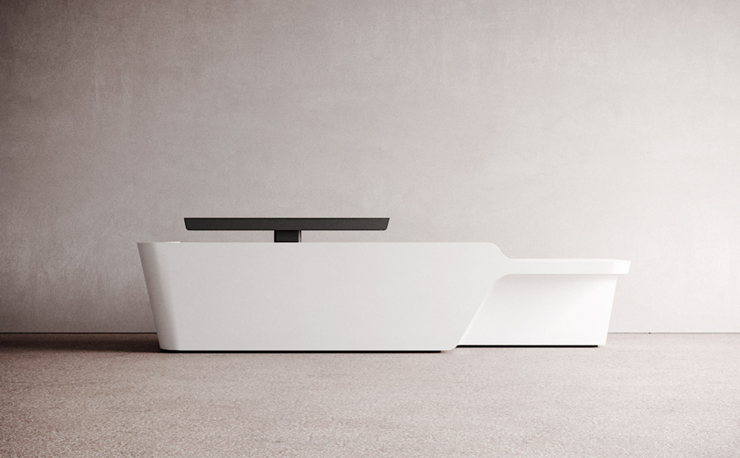 fancy and design white reception desk