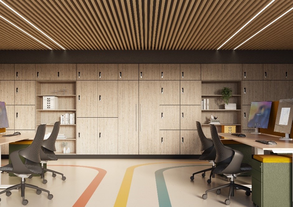 wood lockers for employee